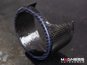 Alfa Romeo Giulia Front Emblem Frame Cover - Carbon Fiber